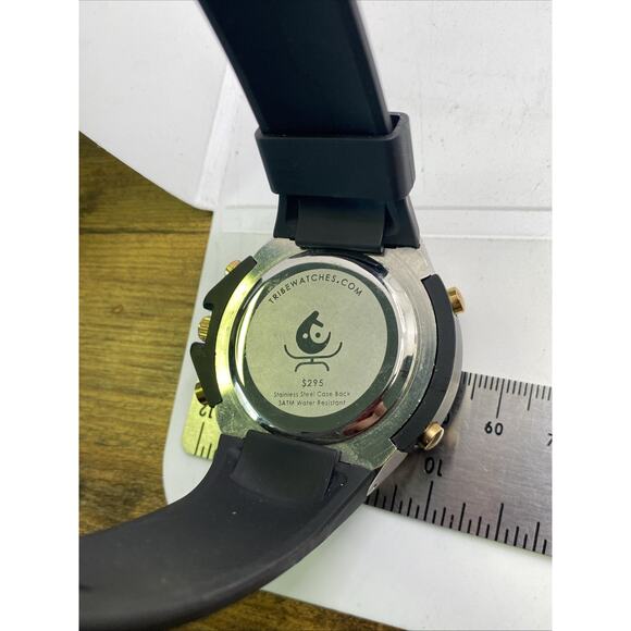 Tribe Mens Multi Function Silver Gold Watch New Batter